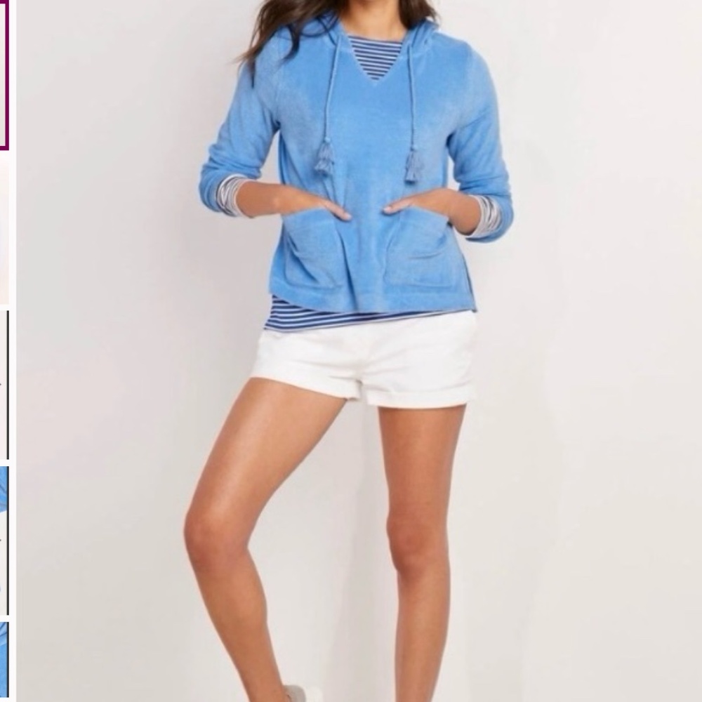 Navy Vineyard Vines Terry Hoodie with Tassels size Medium